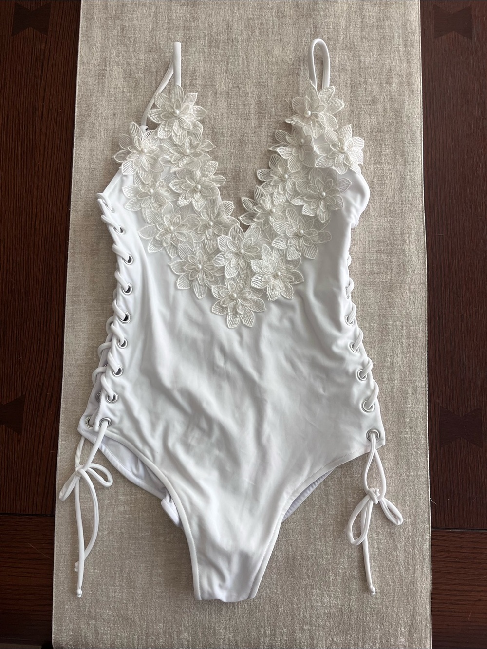 Capittana Floral Appliqué One-Piece